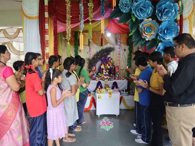 Ganesh Sthapana in school