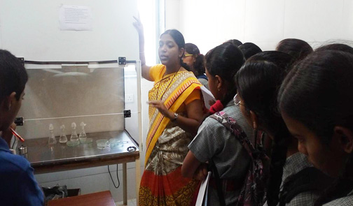 STD VIII visit to Biotect  Dept  Walchand College-1